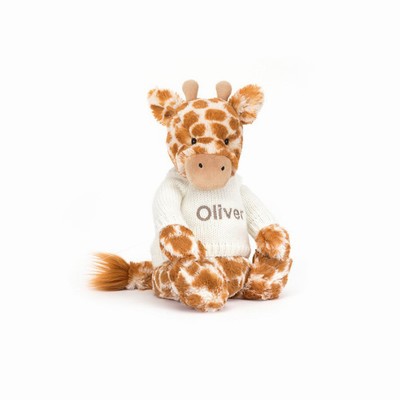 Jellycat Bashful Giraffe with Cream Jumper UK | 85497HZIP